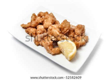 Chinese fried chicken on a plate