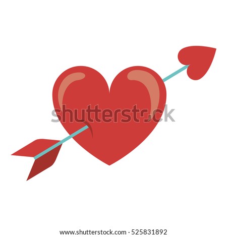 Amour Symbol with Heart and Arrow Icon