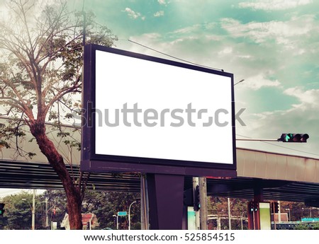 blank adverting billboard
