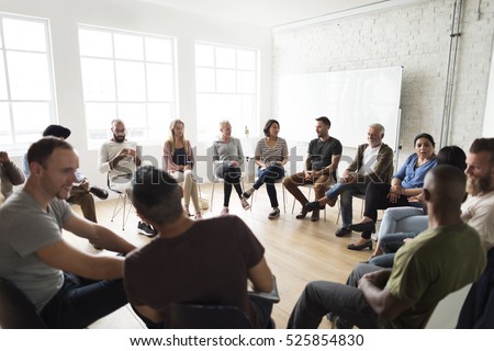 People Meeting Seminar Office Concept Royalty-Free Stock Photo #525854830