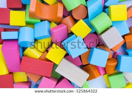 Untidy variety colorful  blocks