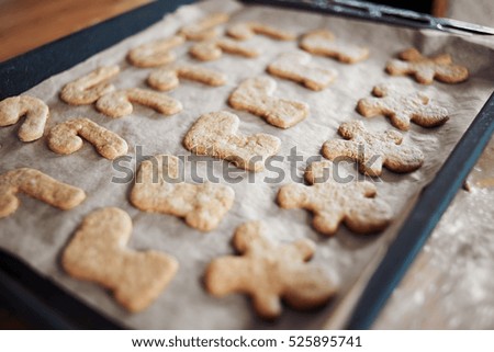 Homemade shortbread cookies. Christmas cookies. Gingerbreads.