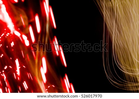 Abstract blurred  night red lights texture motion background.