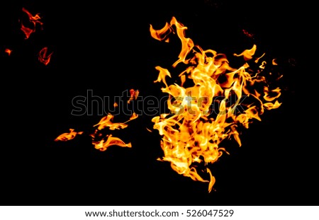 red yellow flames on black background