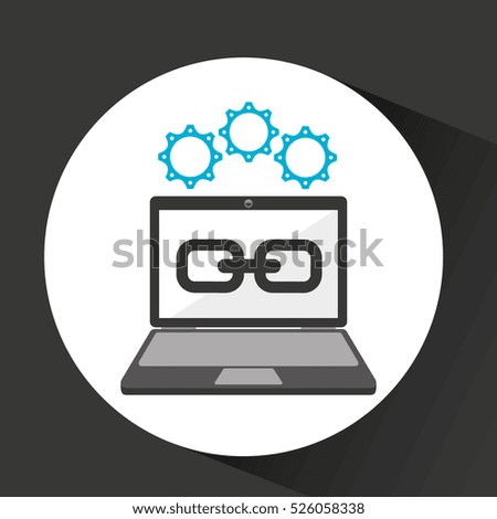 computer security web link social network concept vector illustration eps 10