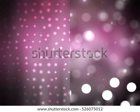 Bokeh light, shimmering blur spot lights on pink. illustration digital.