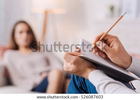 Professional psychologist conducting a consultation Royalty-Free Stock Photo #526087603