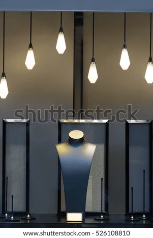 storefront with scenery night lighting lamp