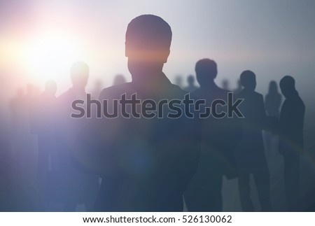 black silhouettes of business people Royalty-Free Stock Photo #526130062
