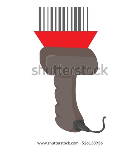 Cartoon illustration of scanner vector icon for web
