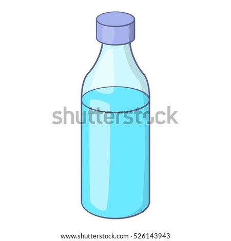 Cartoon illustration of bottle vector icon for web