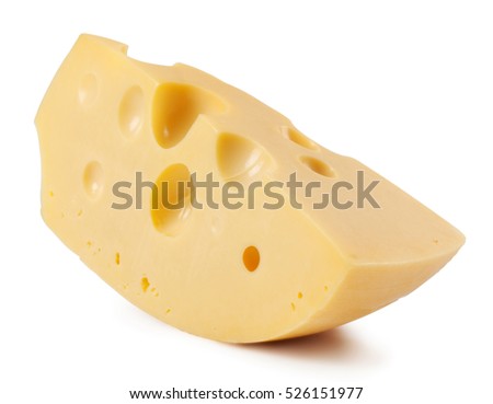 Fresh delicious the cheese isolated on white background
