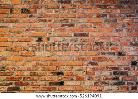 Brick Wall, Color Wall, Rust and Old Brick, Vintage Brick