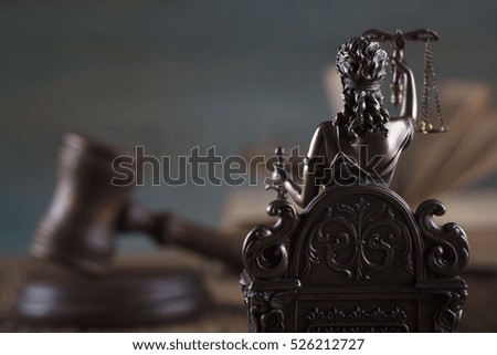 Law concept. Statue of justice.