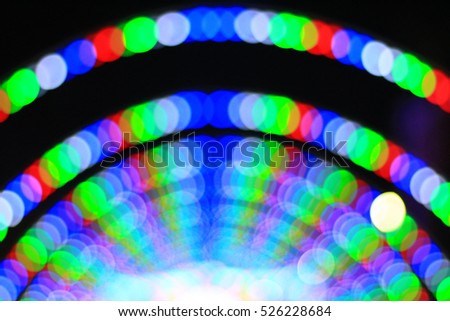 Color Blurred background : Bokeh lighting , texture dot copy space, blur disco party. Blue violet bokeh abstract light background , digital Abstract rainbow