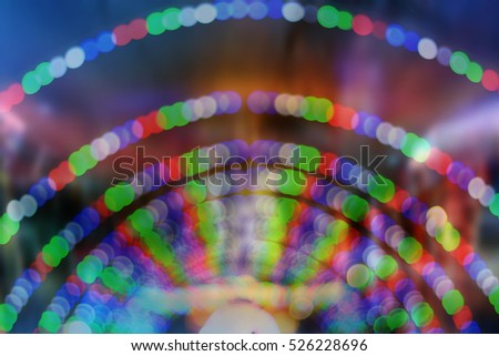 Color Blurred background : Bokeh lighting , texture dot copy space, blur disco party. Blue violet bokeh abstract light background , digital Abstract rainbow