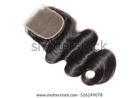 free part body wave  human hair lace closure Royalty-Free Stock Photo #526249078