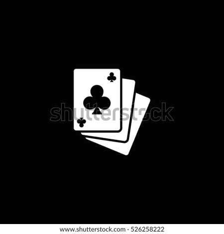 poker icon, isolated, white background