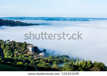 sea mist on Khao Kho mountain   in Phetchabun province Thailand