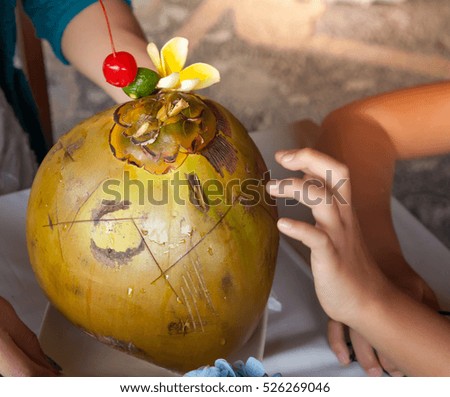 Coconut juice in Bali