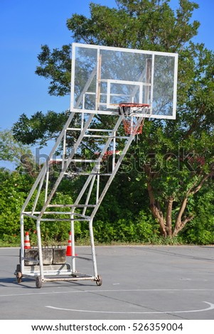 Outdoor basketball hoop set