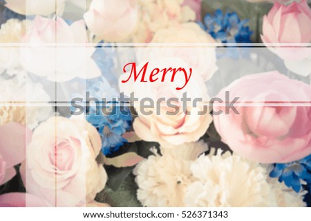 Merry  - Abstract information to represent Merry Christmas and Happy new year as concept. The word Merry  is a part of Merry Christmas and Happy new year celebration vocabulary in stock photo.