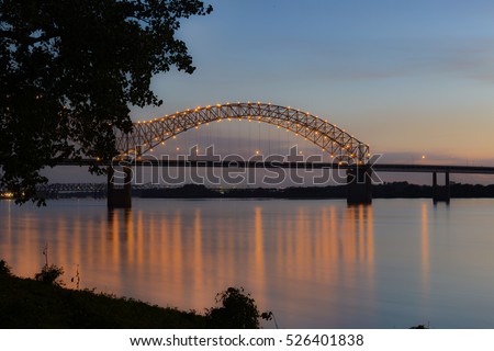 Hernando de Soto Bridge Spanning Mississippi River Arkansas Tennessee