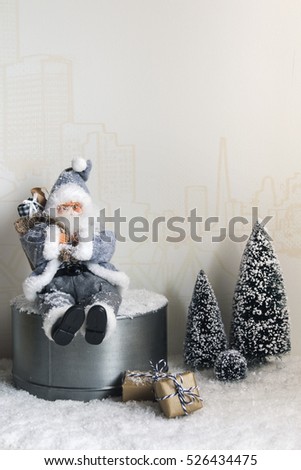 Santa Claus with Christmas decoration 