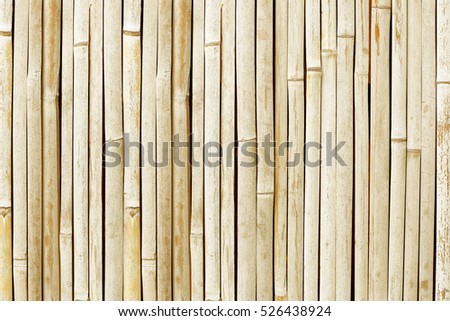 White bamboo fence background.