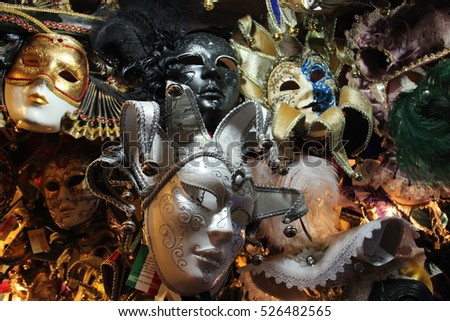 Mask from Venetian Carnival, Venice, Italy Royalty-Free Stock Photo #526482565