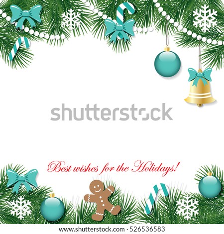 Christmas and New Year decorative background.