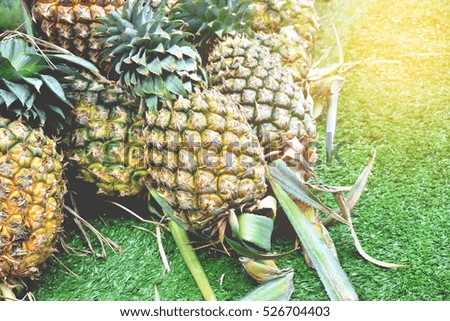 Pineapple with flare light