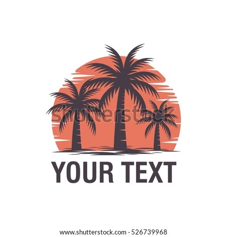 Palm tree logo vector
