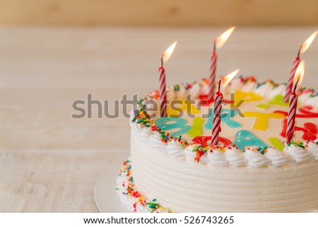happy birthday cake on table