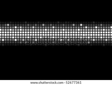 Black and White Abstract Dot Matrix Pattern