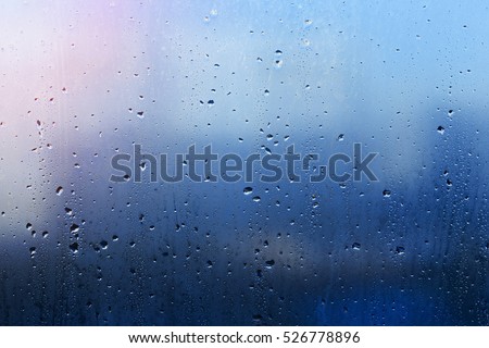 the wet blue window glass