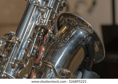 part of shiny  saxophone