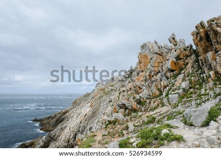 coast in Brittany,with rocks,