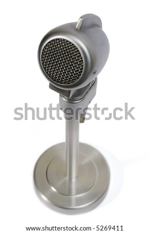 Classical metal microphone with base