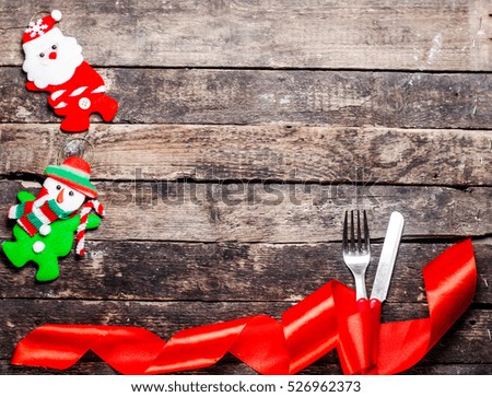 plate fork knife,Christmas