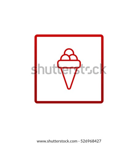 Ice cream Icon Vector. 