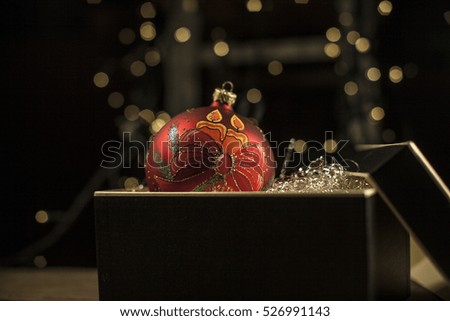 Christmas ball and Gift box