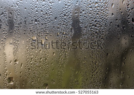 Water drops on the glass