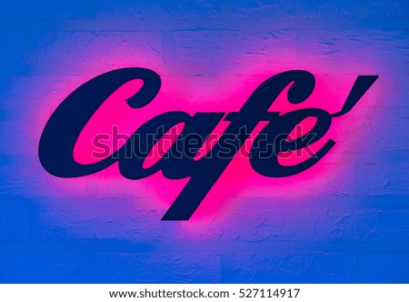 Electric Cafe logo,Black letters light pink background.
