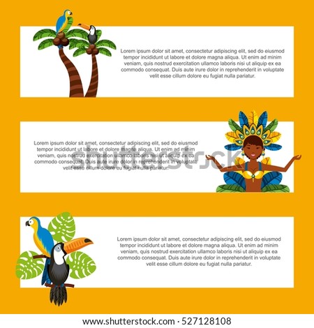 infographic presentation of brazilian culture concept. colorful design. vector illustration