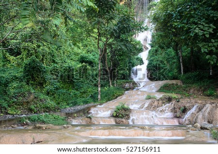 Tarnthong waterfall in Phayao province, Thailand