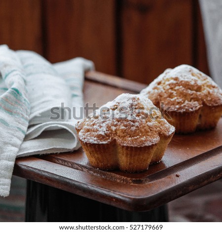 sprinkle with powdered sugar - muffins
