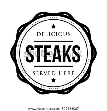 Steaks vintage stamp logo Royalty-Free Stock Photo #527188087