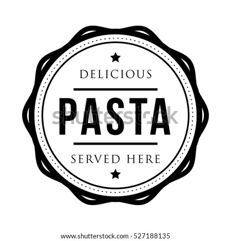 Pasta vintage stamp logo Royalty-Free Stock Photo #527188135