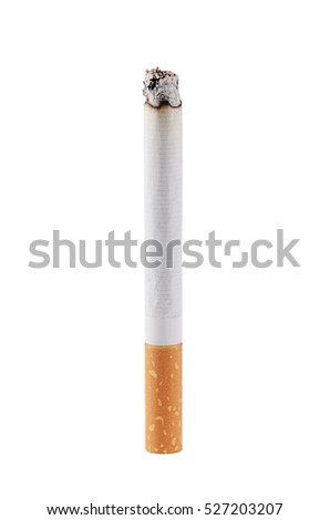 The cigarette isolated on a white background Royalty-Free Stock Photo #527203207